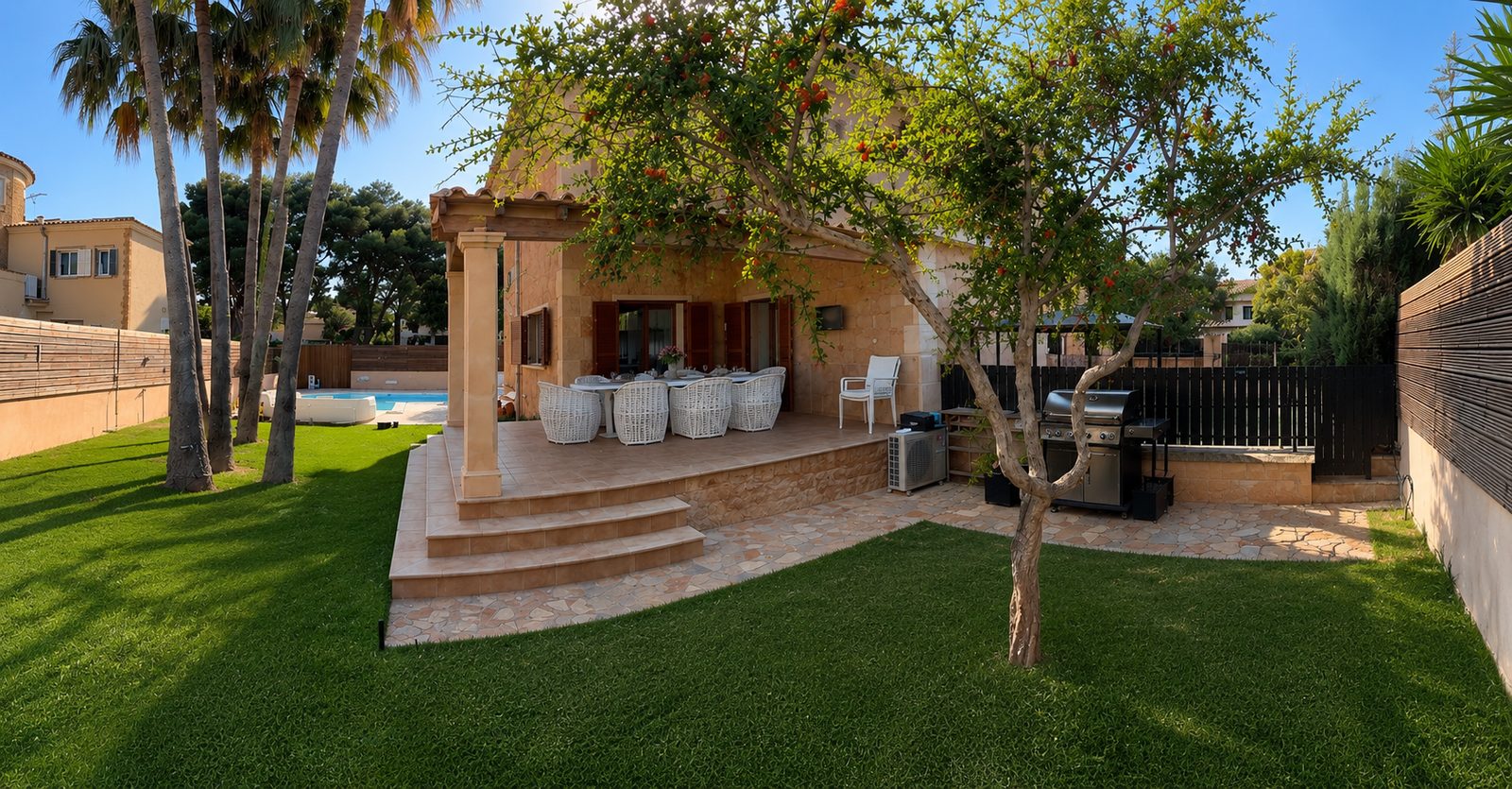 Garten, Terrasse und Grill